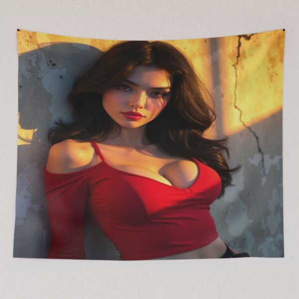 Item preview, Emily Against the Stone in Red | Stonewall Seduction Art designed and sold by KasaHunterHarem.