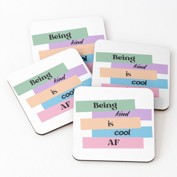 Item preview, Being Kind Is Cool AF – Colorful Minimalist Positive Message Design designed and sold by WS Studio.