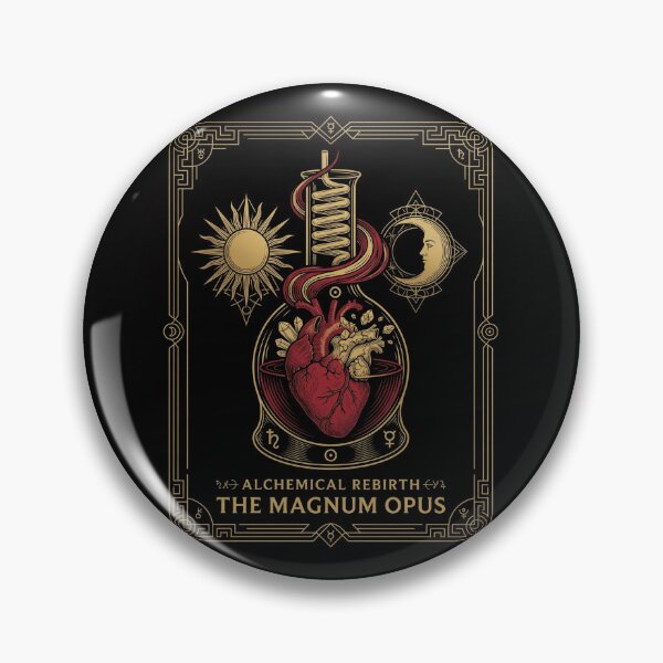 Item preview, Alchemical Rebirth Magnum Opus Heart Occult Symbols designed and sold by k3rstman1.