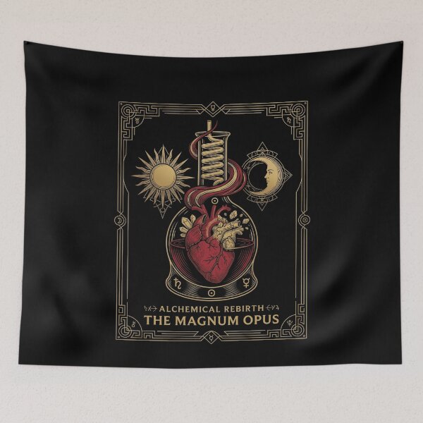 Item preview, Alchemical Rebirth Magnum Opus Heart Occult Symbols designed and sold by k3rstman1.
