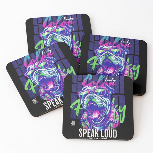 Item preview, Speak Loud For The Truth - Neon Retro Bulldog designed and sold by GenZFashion000.