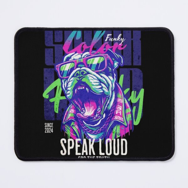 Item preview, Speak Loud For The Truth - Neon Retro Bulldog designed and sold by GenZFashion000.