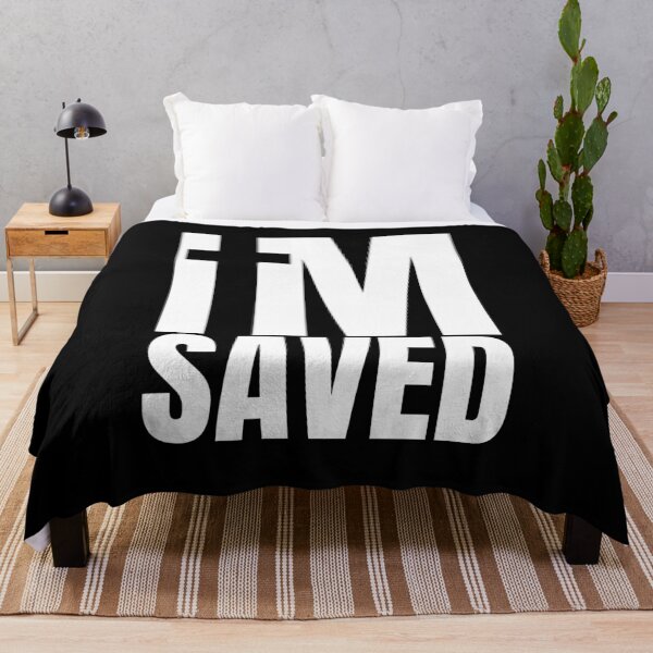 Item preview, I am Saved - Christian White Design  designed and sold by MoriaStore.
