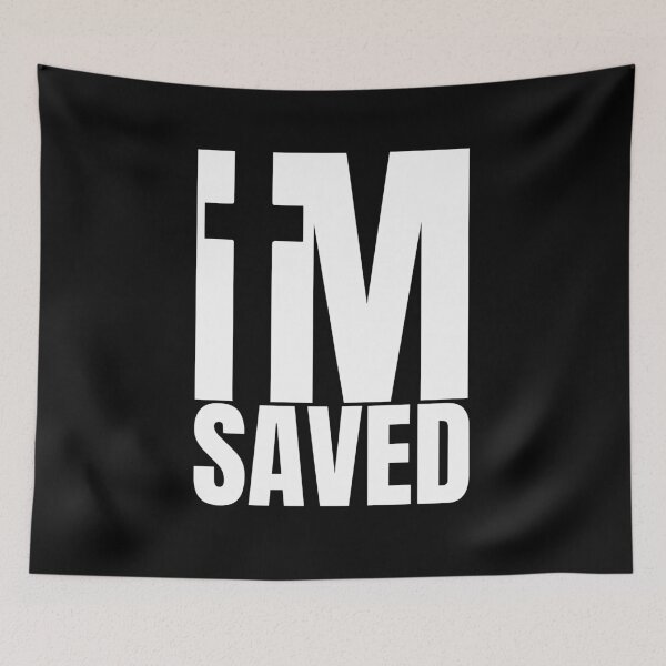 Item preview, I am Saved - Christian White Design  designed and sold by MoriaStore.