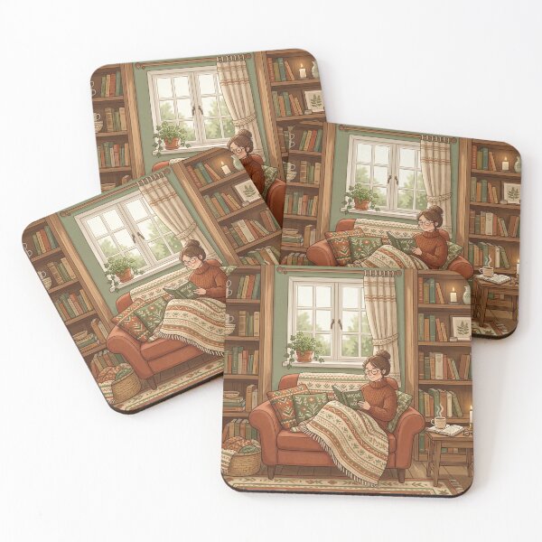 Item preview, Cozy Book Lover Aesthetic Girl!!! - Cozy Girl Book Lover - Girl reading in her cozy reading nook - A cozy paradise for book lovers designed and sold by SoffyLee586.