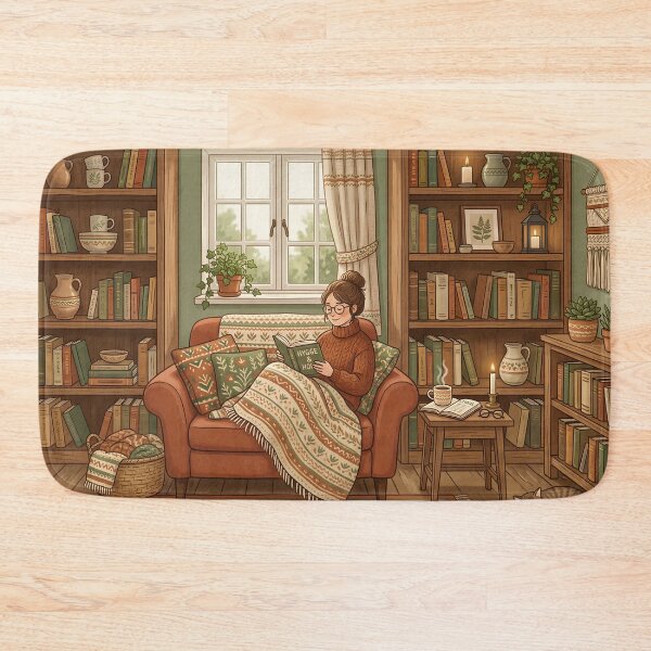 Item preview, Cozy Book Lover Aesthetic Girl!!! - Cozy Girl Book Lover - Girl reading in her cozy reading nook - A cozy paradise for book lovers designed and sold by SoffyLee586.