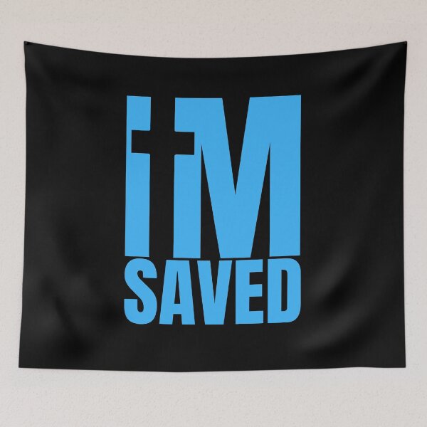 Item preview, I am Saved - Christian Sky Blue Design  designed and sold by MoriaStore.