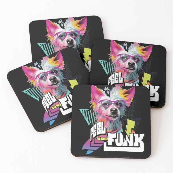 Item preview, Feel The Funk - Colorful Retro Dog With Glasses designed and sold by GenZFashion000.