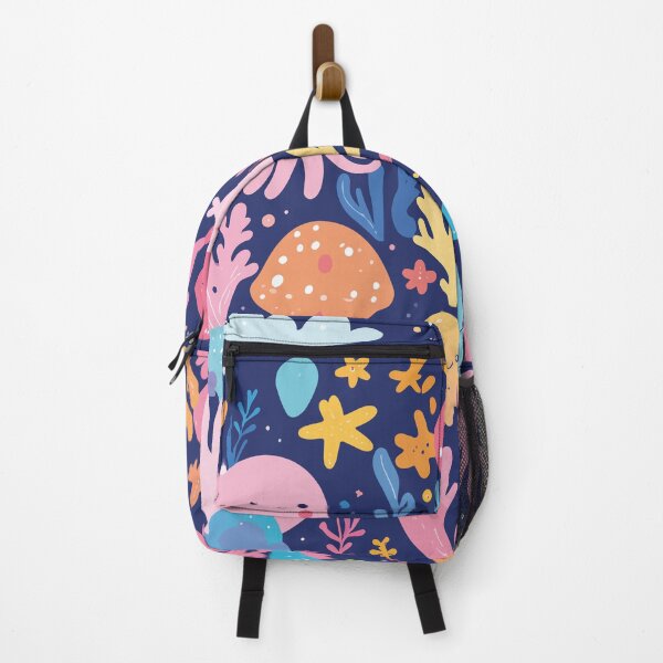 Item preview, Kawaii Octopus & Coral Midnight Pattern designed and sold by BestChoiceService.