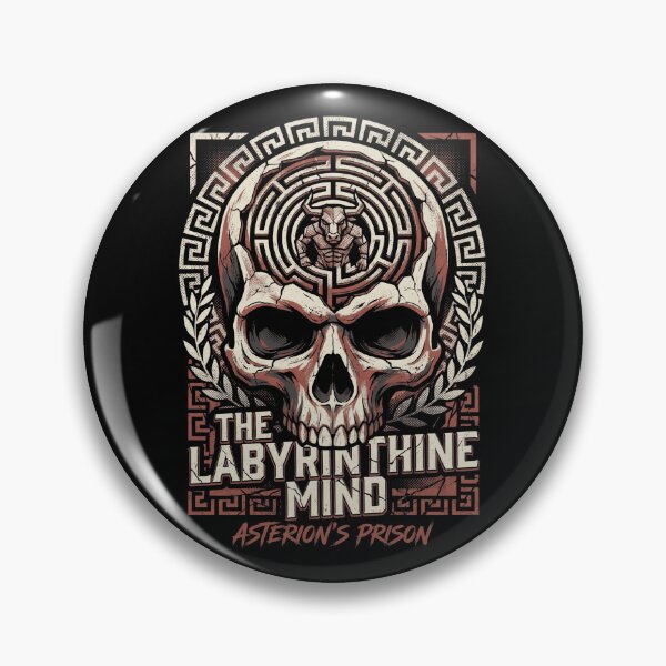 Item preview, Greek Mythology Labyrinthine Mind Asterion Minotaur Skull designed and sold by k3rstman1.