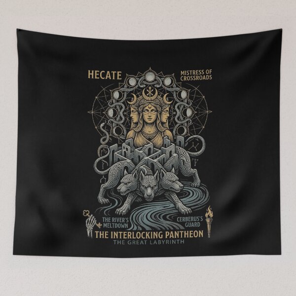 Item preview, Hecate Mistress of Crossroads Greek Mythology Labyrinth designed and sold by k3rstman1.
