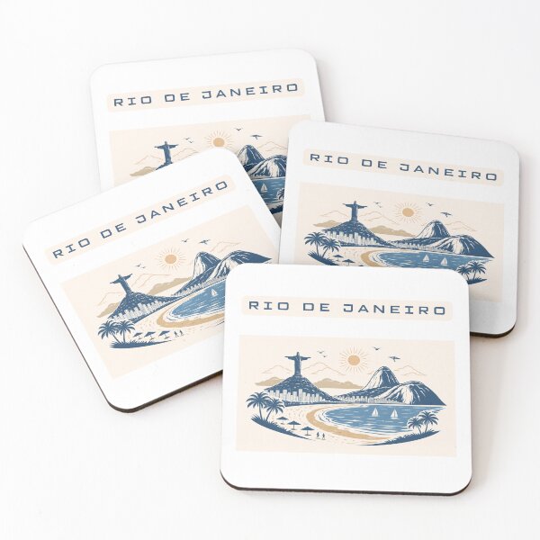 Item preview, Rio de Janeiro Vintage Illustration – Beach & Christ the Redeemer Design designed and sold by WS Studio.