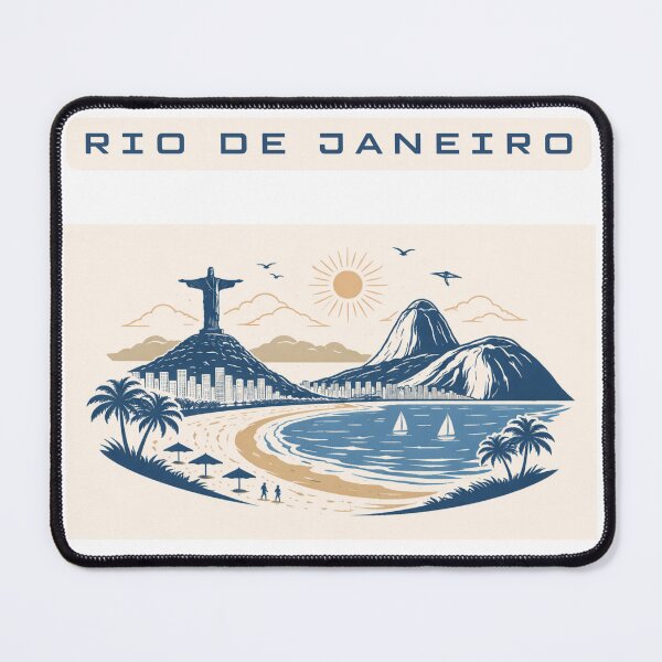 Item preview, Rio de Janeiro Vintage Illustration – Beach & Christ the Redeemer Design designed and sold by WS Studio.