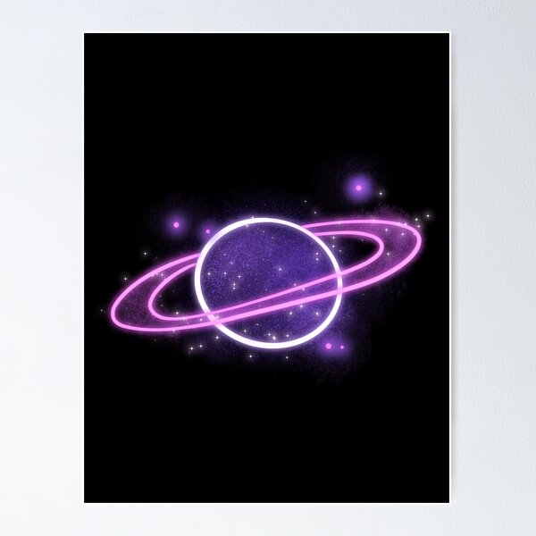 Item preview, Neon Purple Saturn  designed and sold by Desikhanna123.