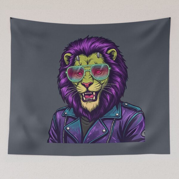 Item preview, Frankenpetz Lion 2 - Cyberpunk Rocker Lion designed and sold by Frankenpetz.