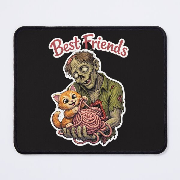 Item preview, "Cute kitten playing with a zombie" designed and sold by sypetru.