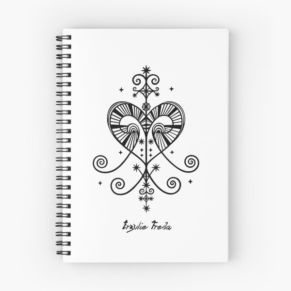 Item preview, Erzulie Freda · Haitian Vodou Veve · Spiritual Symbol · Black and White Illustration · Sacred Art - Calligraphy designed and sold by Atropa Parcae.