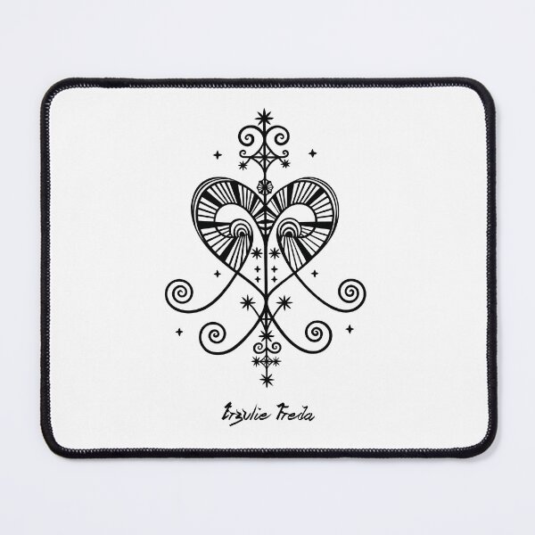 Item preview, Erzulie Freda · Haitian Vodou Veve · Spiritual Symbol · Black and White Illustration · Sacred Art - Calligraphy designed and sold by Atropa Parcae.