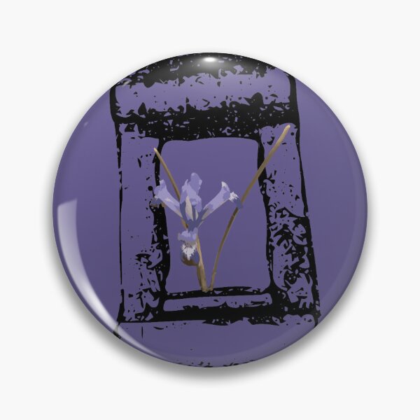 Item preview, Spring's First Flower on Vertical Links Black on Purple designed and sold by Digitalmyth's Designs.
