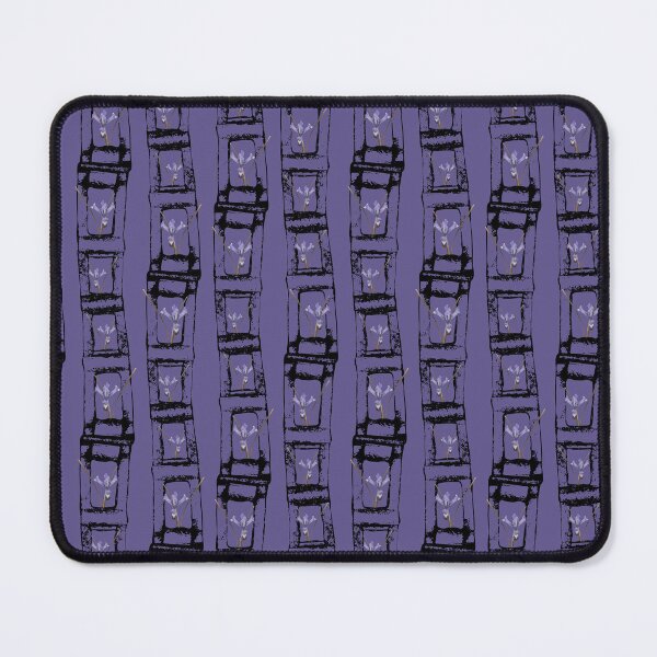 Item preview, Spring's First Flower on Vertical Links Black on Purple designed and sold by Digitalmyth's Designs.