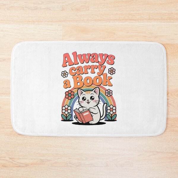 Item preview,  Always Carry A Book, Cute Retro Kawaii Cat designed and sold by graphic-genie.