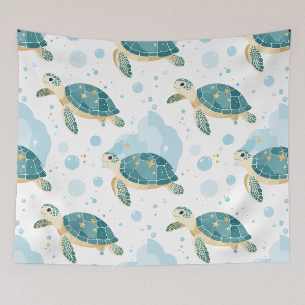 Item preview, Cute Starry Sea Turtle Seamless Pattern designed and sold by BestChoiceService.