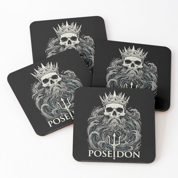 Item preview, Skeletal Poseidon Sea God Greek Mythology Nautical designed and sold by k3rstman1.
