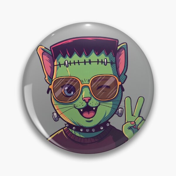 Item preview, Frankenpetz Meow Collection:- Stitched Peace Cat 1 designed and sold by Frankenpetz.