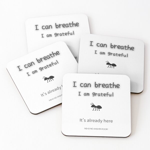 Item preview, Breathing Gratitude Quote designed and sold by miho-anshin.
