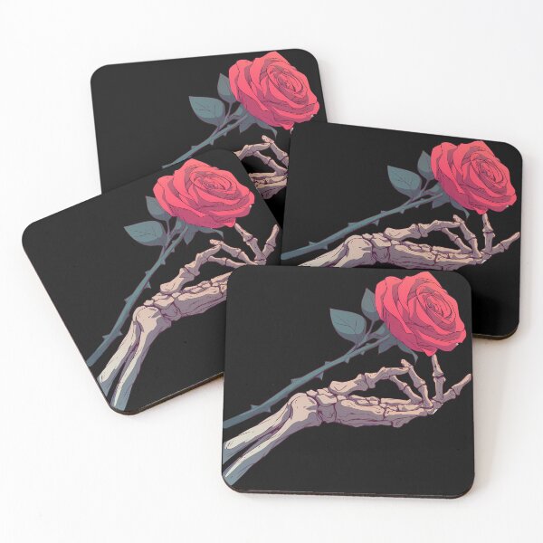 Item preview, Skeleton Hand with Roses – Dark Aesthetic Art designed and sold by xAlqasi.