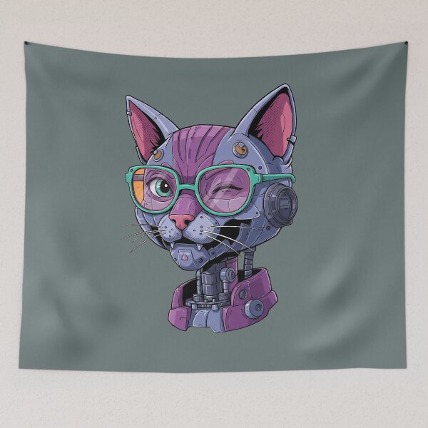 Item preview, Cybernetic Cat 1 - Neon Wink designed and sold by Frankenpetz.