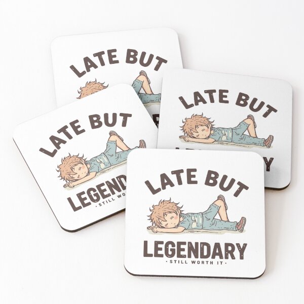 Item preview, Late But Legendary Funny Quote Design – Lazy Day Humor Vintage Aesthetic designed and sold by trendplusco.