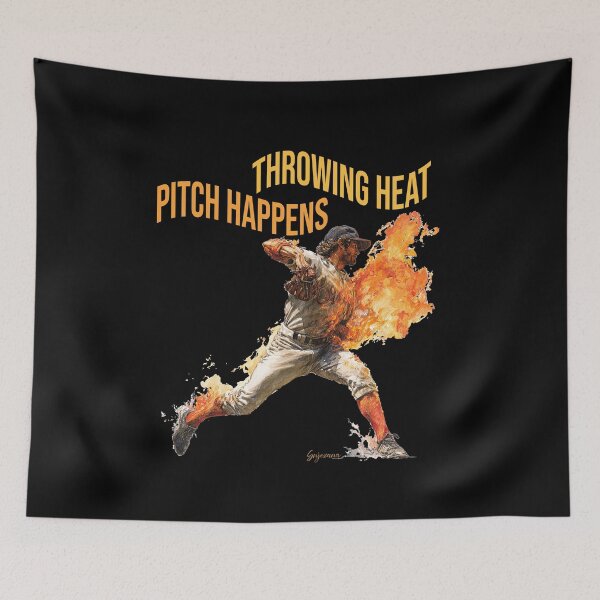 Item preview, Baseball Pitcher: Throwing Heat, Pitch Happens designed and sold by Uniquely4You2.