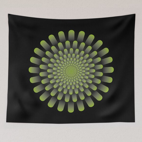 Item preview, Green Radial Geometric Circle Abstract Pattern Design designed and sold by DrTol.
