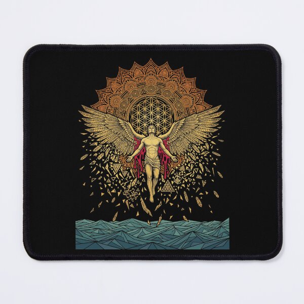 Item preview, Icarus Falling Greek Mythology Geometric Mandala Sun designed and sold by k3rstman1.