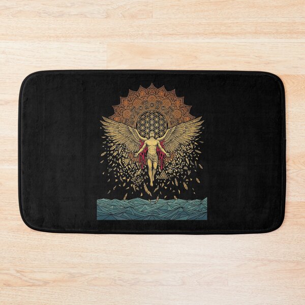 Item preview, Icarus Falling Greek Mythology Geometric Mandala Sun designed and sold by k3rstman1.