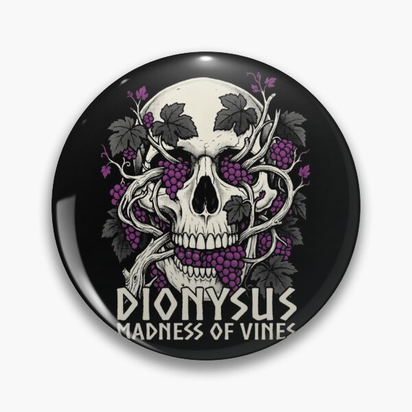 Item preview, Dionysus Madness of Vines Mythological Skull Grapes designed and sold by k3rstman1.