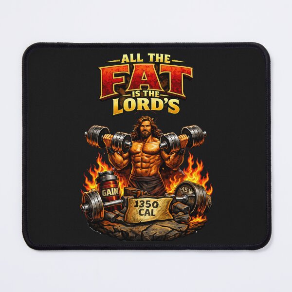 Item preview, All The Fat Is The Lord’s Funny Gym designed and sold by madebysiwa.