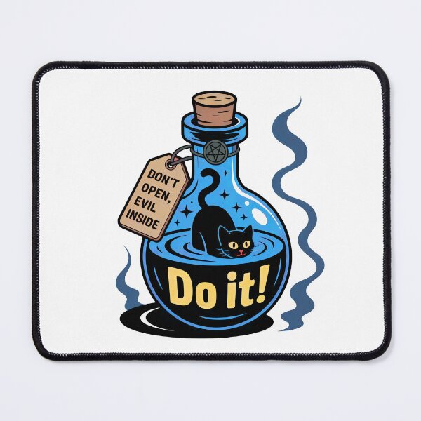 Item preview, Black Cat Potion Aesthetic – Witch Bottle Illustration, Cute Spooky Magic Design designed and sold by Timegraf.