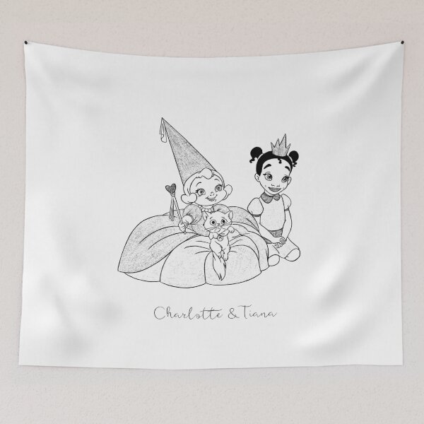 Item preview, Princess Best Friends Drawing Calligraphy designed and sold by Atropa Parcae.