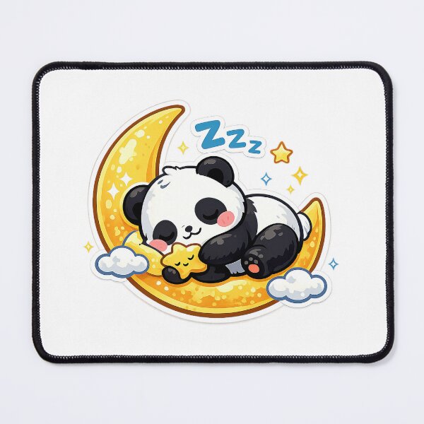 Item preview, Cute Kawaii Panda, Cute Kawaii Sleeping Panda designed and sold by graphic-genie.