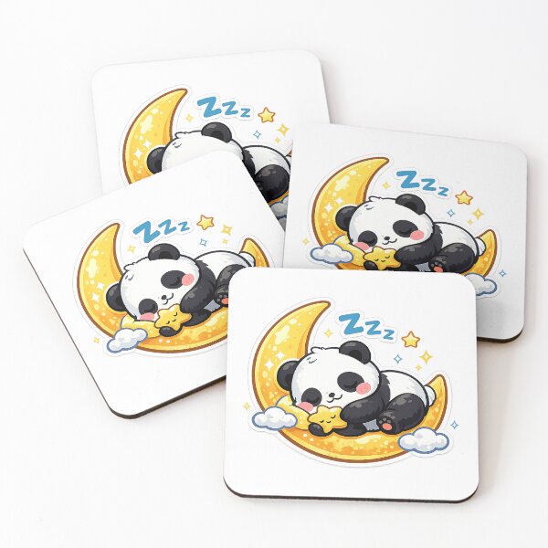 Item preview, Cute Kawaii Panda, Cute Kawaii Sleeping Panda designed and sold by graphic-genie.