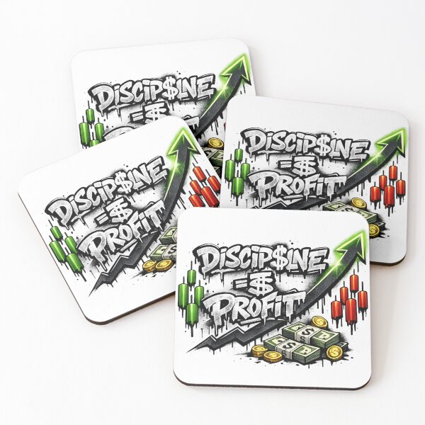 Item preview, Discipline = Profit Graffiti Trading Sticker | Streetwear Forex Crypto Candlestick Art designed and sold by Chart Store | Trading Life.