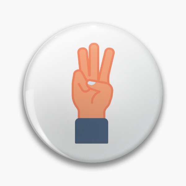 Item preview, Three Fingers Raised - Number Three Gesture Sticker for Counting & Signals designed and sold by Tr Creative Design.