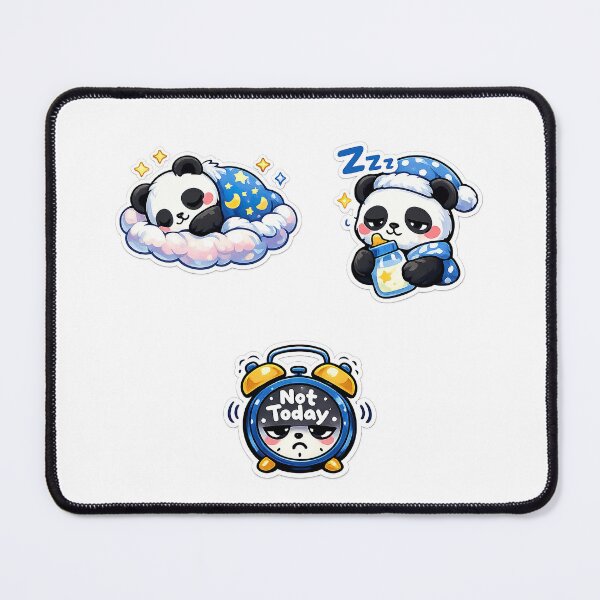Item preview, Cute Kawaii Panda Set, Cute Kawaii Sleeping Panda designed and sold by graphic-genie.