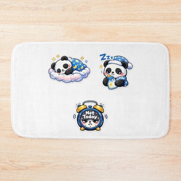 Item preview, Cute Kawaii Panda Set, Cute Kawaii Sleeping Panda designed and sold by graphic-genie.
