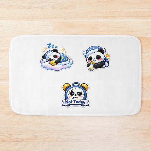 Item preview, Cute Kawaii Panda Set, Cute Kawaii Sleeping Panda designed and sold by graphic-genie.