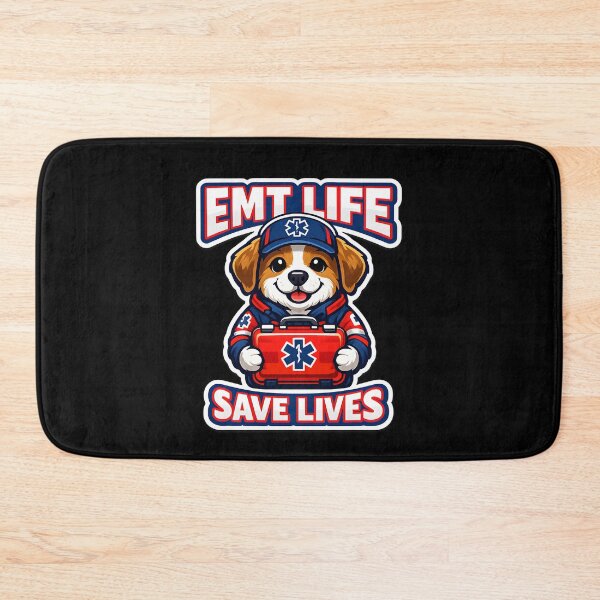 Item preview, EMT Life Save Lives Paramedic EMS Cute Dog Emergency Medical Technician Gift designed and sold by ClinicalHubs.