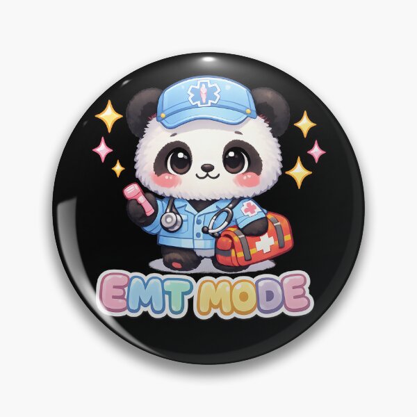 Aperçu de l'œuvre Modèle de cadeau mignon de panda en mode EMT (ambulancier paramédical, technicien ambulancier d'urgence) créée et vendue par ClinicalHubs.