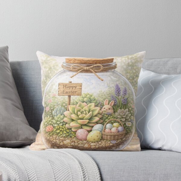 Item preview, Easter Jar Bunny – Succulent Spring Watercolour designed and sold by inspired-works.